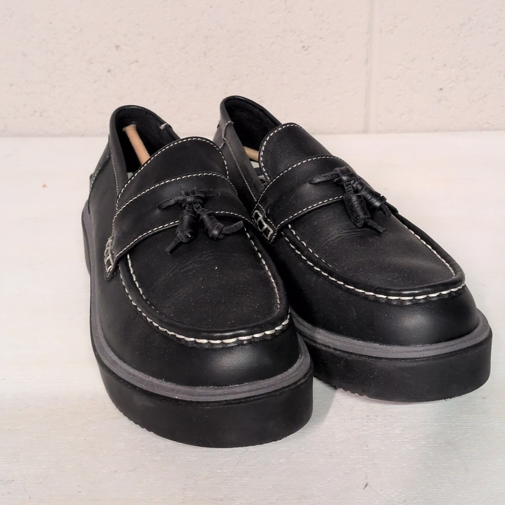 Sperry Bayside Platform Loafers 9.5W Leather Chunky Slip On 90s Minimalist - Picture 4 of 8